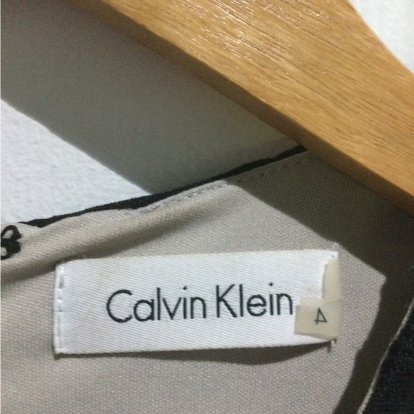 BNWT Calvin Klein Textured Black Mini Dress - Picture 4 of 7